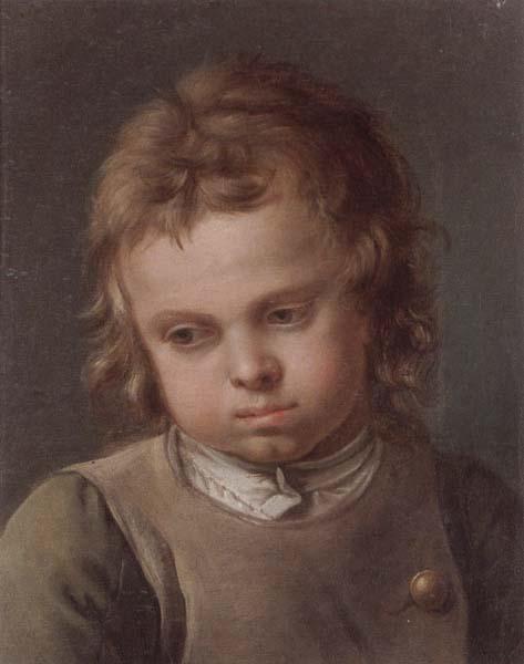 unknow artist Portrait of a young boy,head and shoulders,wearing a grey smock and a green shirt oil painting picture